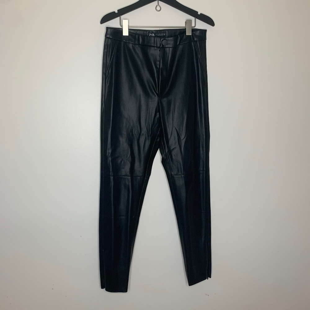 Zara black Leather pants